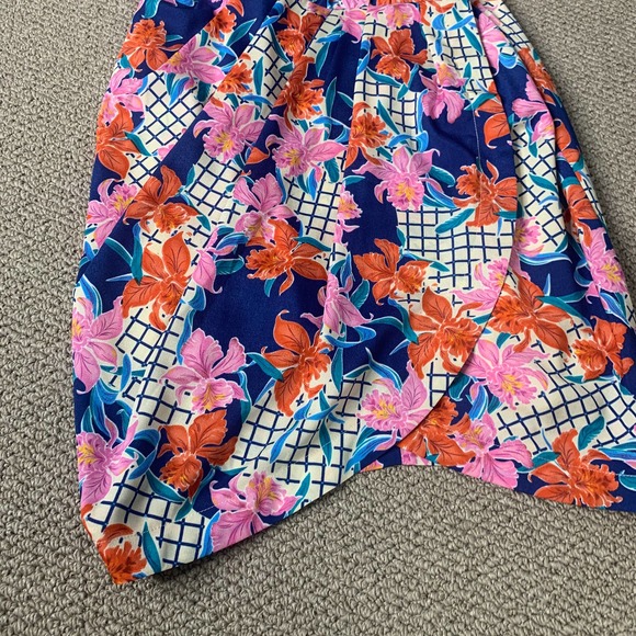 Yumi‎ Kim Womens Dress Size Medium Multicolor Check Floral Tulip Sleeveless - Picture 3 of 10